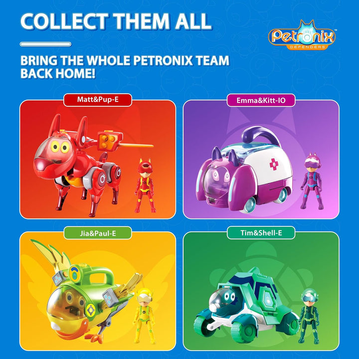 PETRONIX DEFENDERS 2-in-1 Transformer Max Mode Transforming Shell-E Play Figur, Transformer Spielzeu
