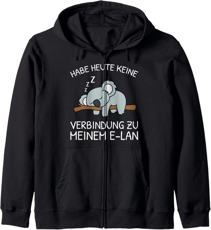 Habe Heute Keine Verbindung Zu Meinem E-Lan Fauler Koala Kapuzenjacke