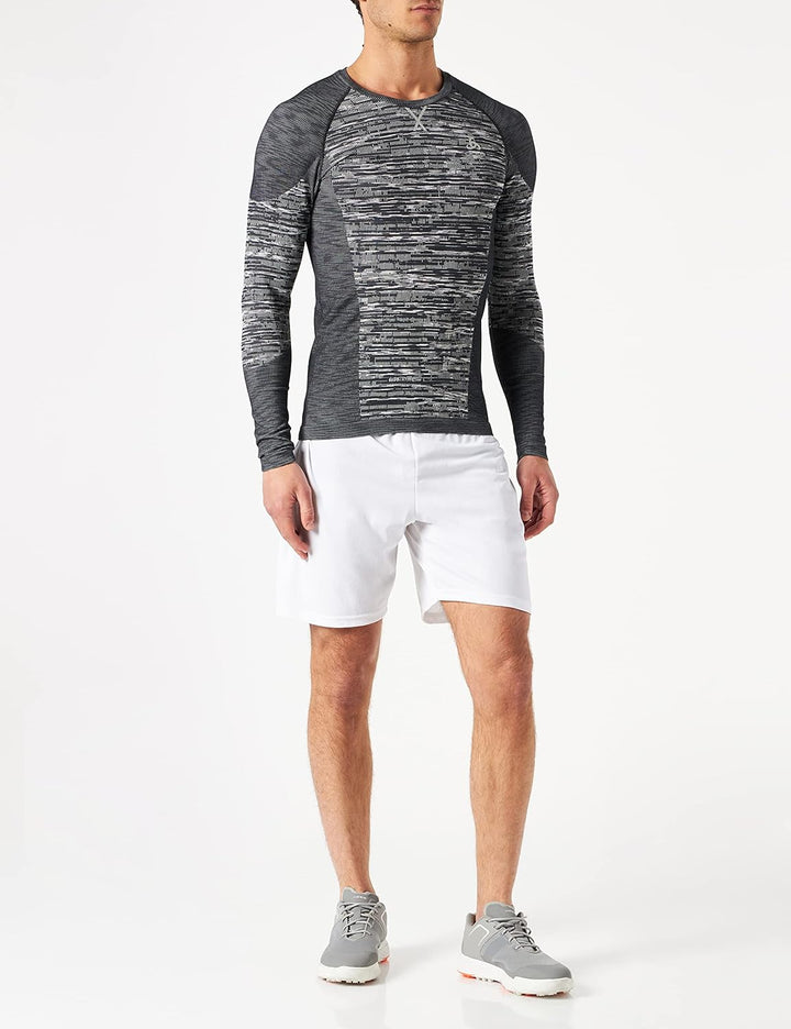 Odlo Herren Bl Top Crew Neck L/S Blackcomb Eco Langarmshirt XL Black - Space Dye, XL Black - Space D