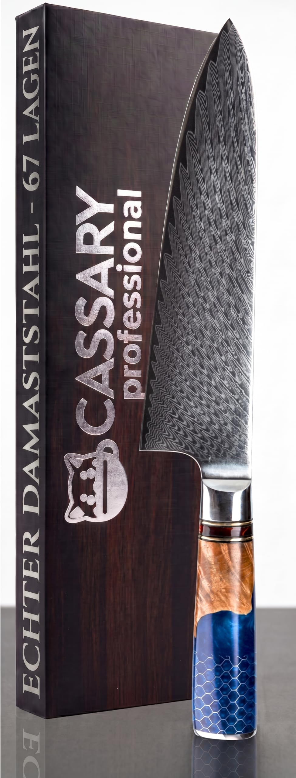 Damastmesser Kochmesser 67 Schichten echter Damaststahl Japanisches Damast Messer perfekt für präzis