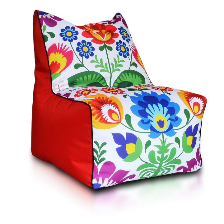 Ecopuf Solid – Sitzsack mit Füllung aus weichem Polyester, gemustertes Design, Gartenmöbel, 75 x 75