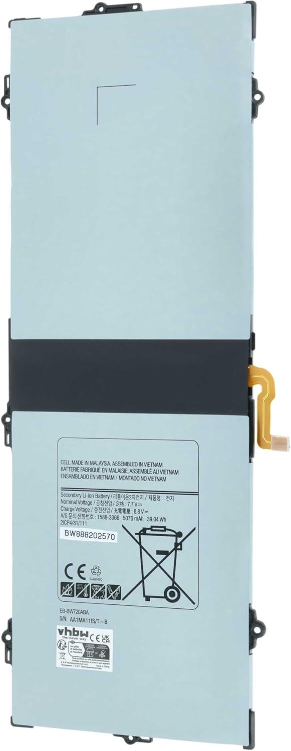 vhbw Akku kompatibel mit Samsung SM-W720, SM-W723, SM-W723Q, SM-W727V, SM-W728, SM-W752 Tablet Pad (