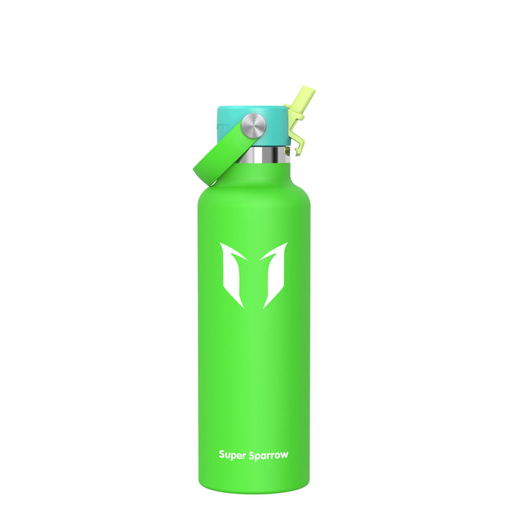 Super Sparrow Trinkflasche Edelstahl - Thermobecher - 350ml, 500ml, 750ml, 1L - Standardmund Stroh-D