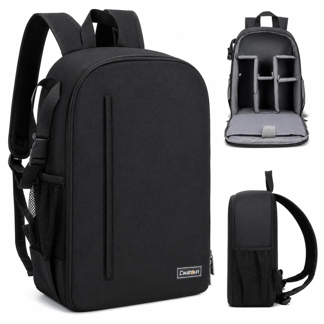 Cwatcun Kamerarucksack Camera Backpack Professioneller für spiegellose DSLR/SLR-Kamera, wasserdicht,