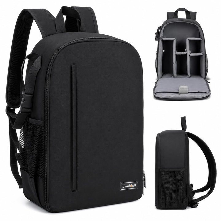 Cwatcun Kamerarucksack Camera Backpack Professioneller für spiegellose DSLR/SLR-Kamera, wasserdicht,
