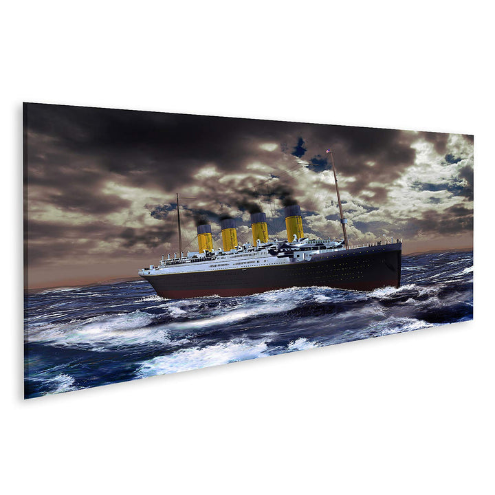 islandburner Bild auf Leinwand Titanic Bilder Wandbilder Poster Leinwand 120x40cm - Panorama, Leinwa
