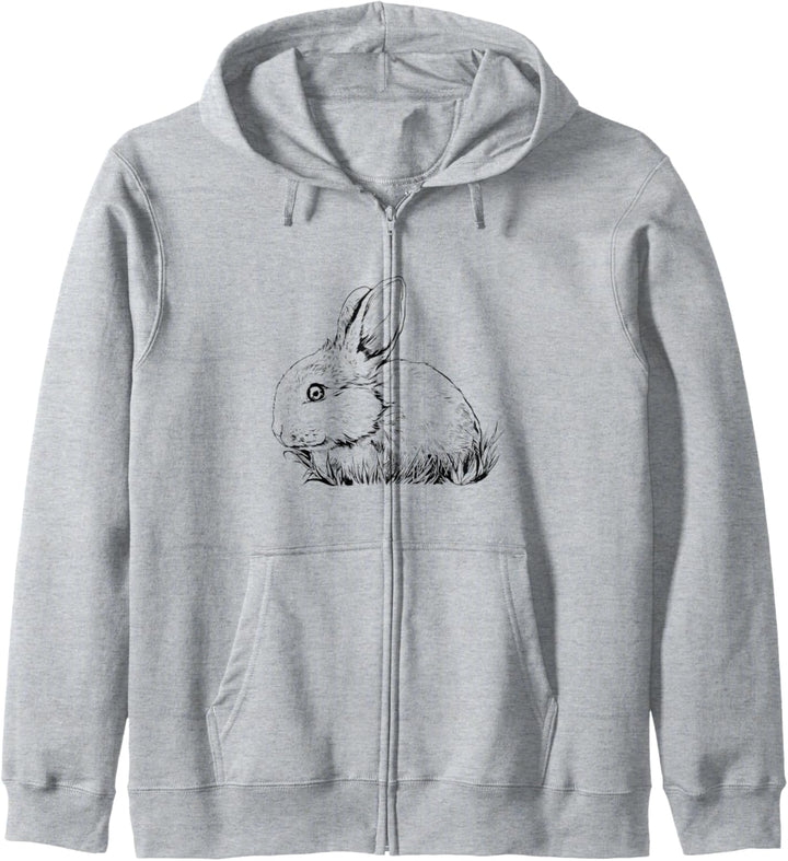 Strichzeichung - Kaninchen Kapuzenjacke