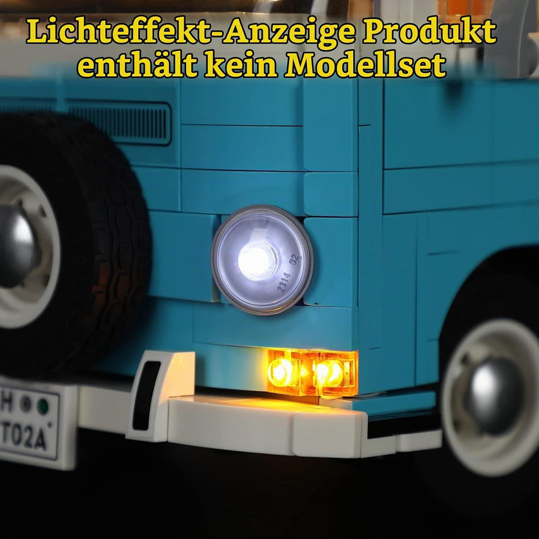 GEAMENT Licht-Set Kompatibel mit Lego T2 V29 Wohnmobil (T2 Camper Van) - Beleuchtungsset für Creator