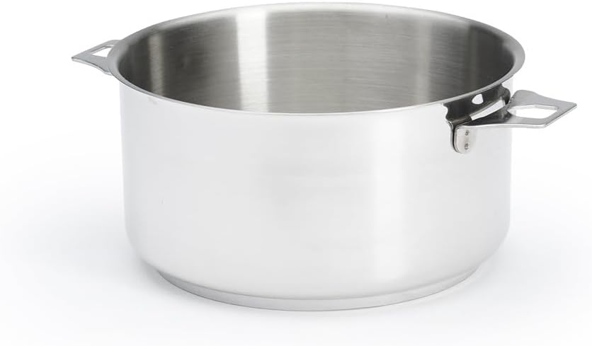 DE BUYER Kasserolle-Bratentopf, Edelstahl, Silber, 20 cm 27.4 x 0.8 x 10 cm, 27.4 x 0.8 x 10 cm