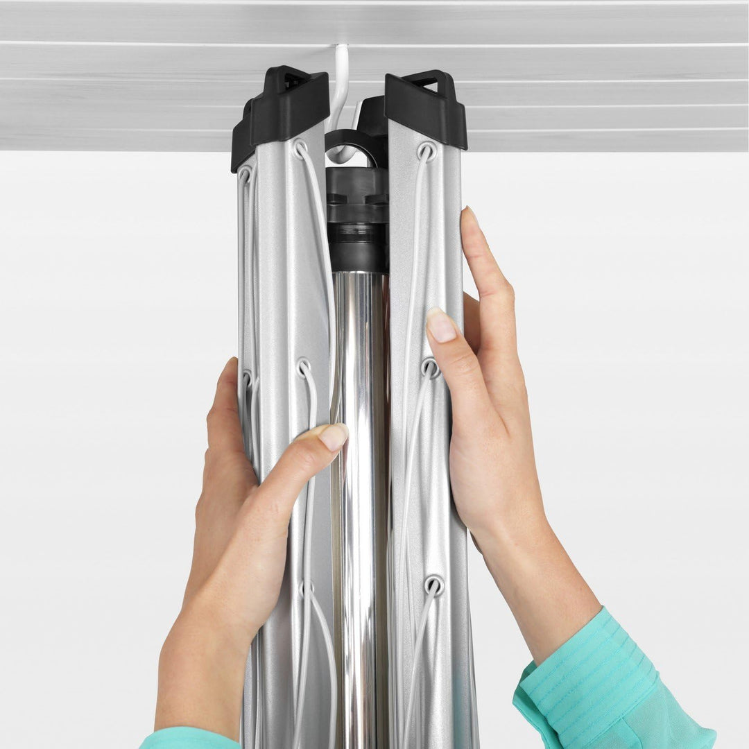 Brabantia - Lift-O-Matic drehbaren Wäschespinne - Reibungsloses Drehungen - UV-beständige Wäschelein