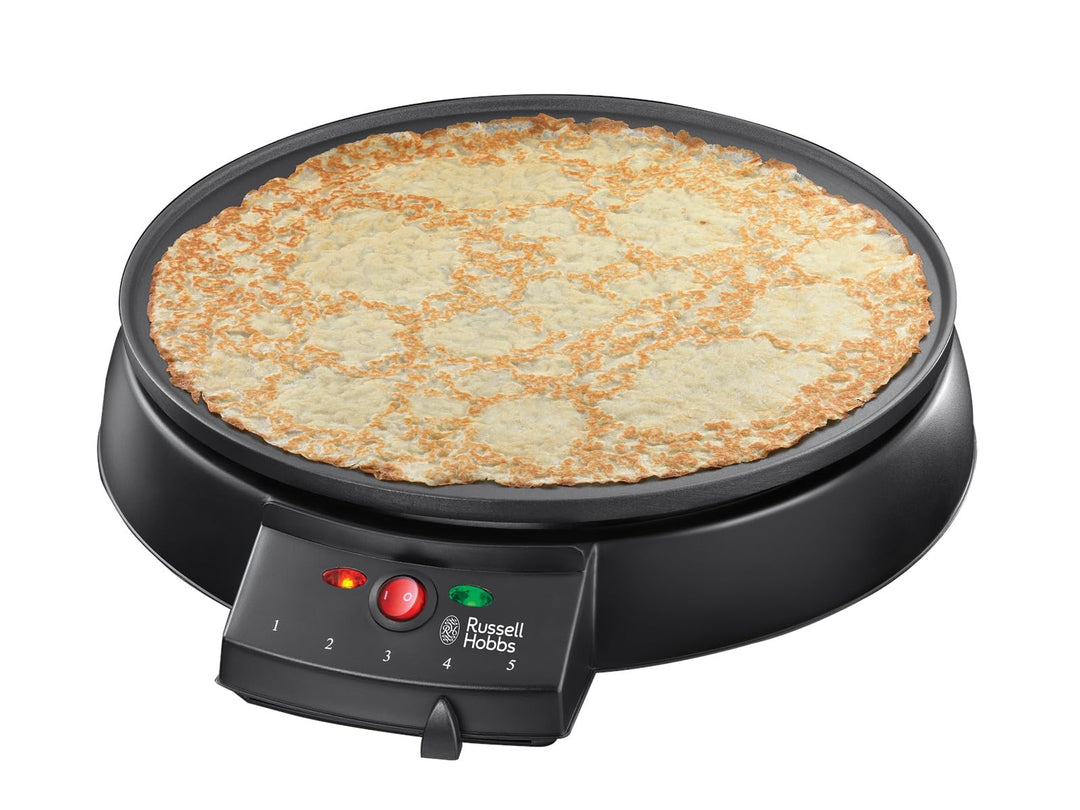 Russell Hobbs Crêpes Maker Fiesta (Ø 30cm, antihaftbeschichtete Platte, inkl. Teigverteiler & Crêpes