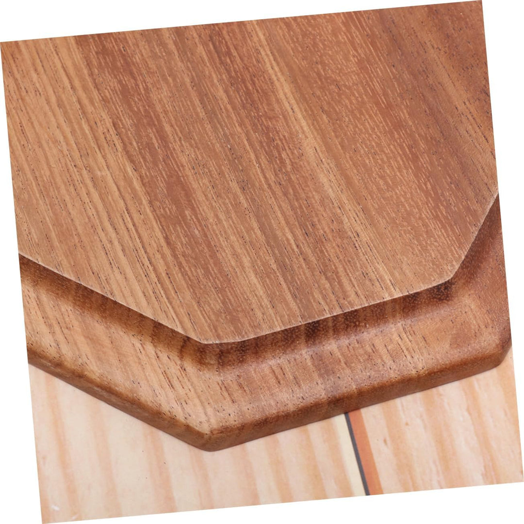 Cabilock Natürliche Holz Tee Tablett Octagon Form Snack Platte Obst Brot Servieren