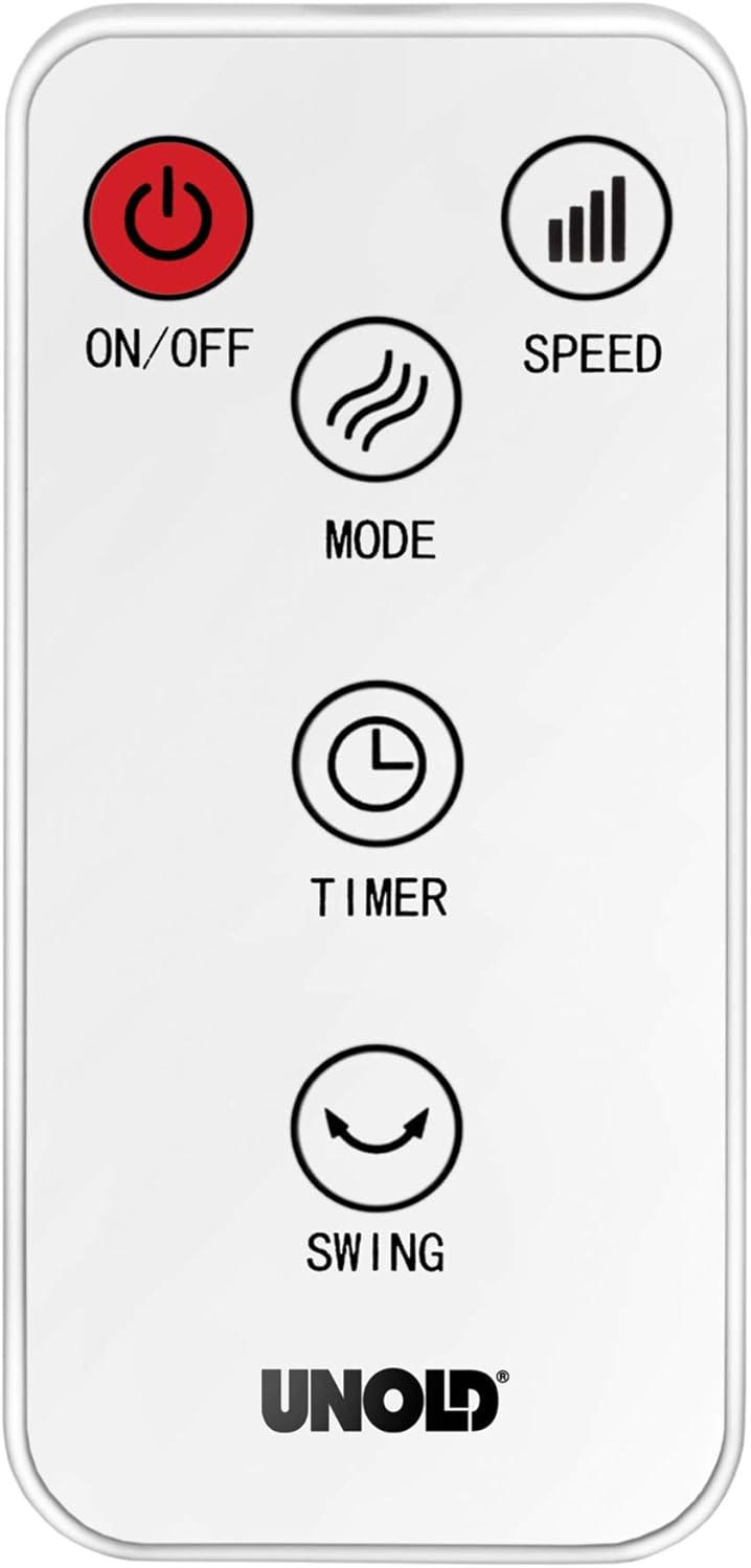 Unold 86890 TURMVENTILATOR View, mit 3-stufiger Geschwindigkeitsregelung, zuschaltbarer 60° Oszillat