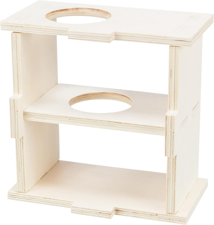 TRIXIE artgerechtes Kleintierhaus ohne Klammern und Nägel für grosse Hamster und Degus, mit Zwei Kam