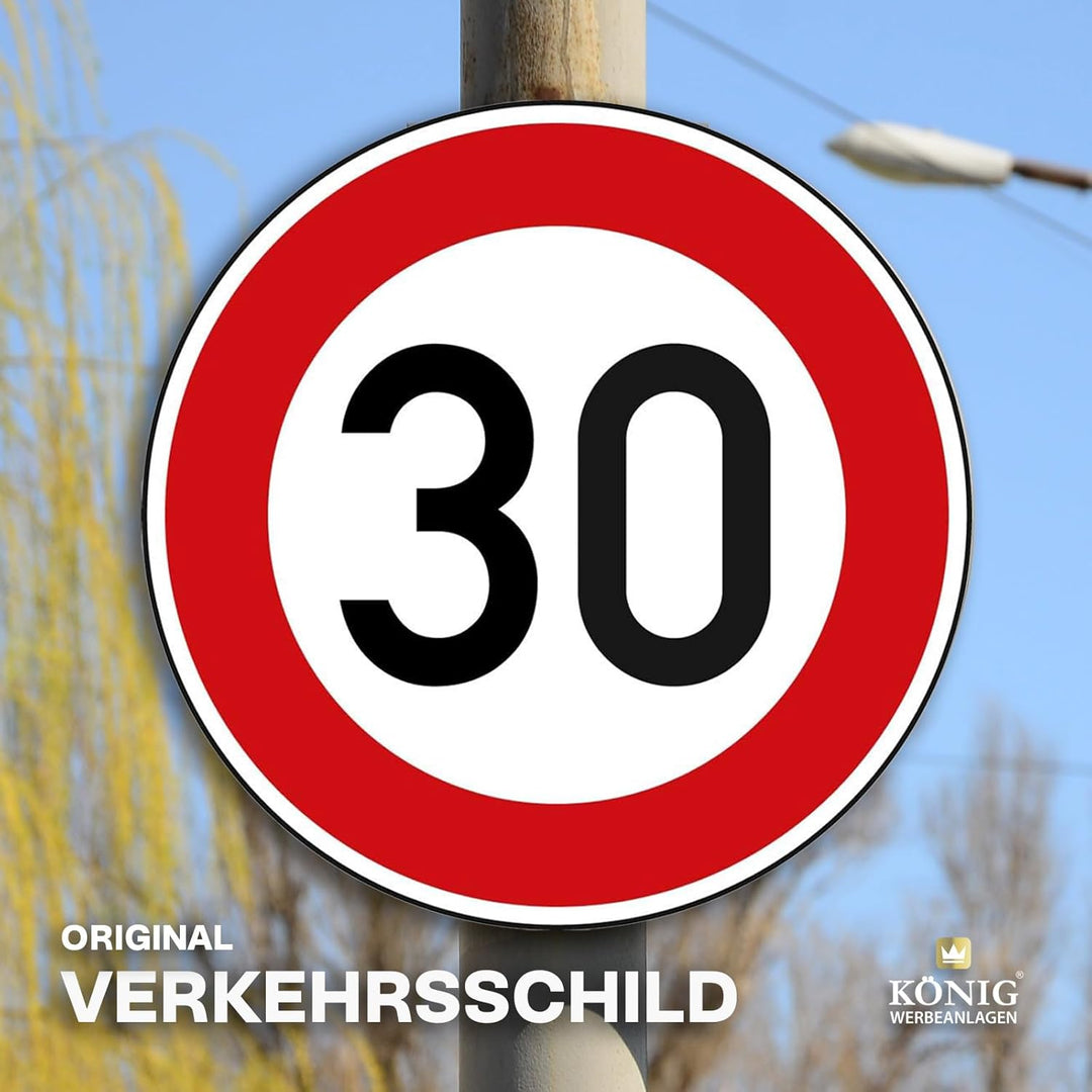 Verkehrszeichen Zulässige Höchstgeschwindigkeit 30 Nr. 274-30 | Ø 600mm, Alu 2mm, RA1 | Original Ver