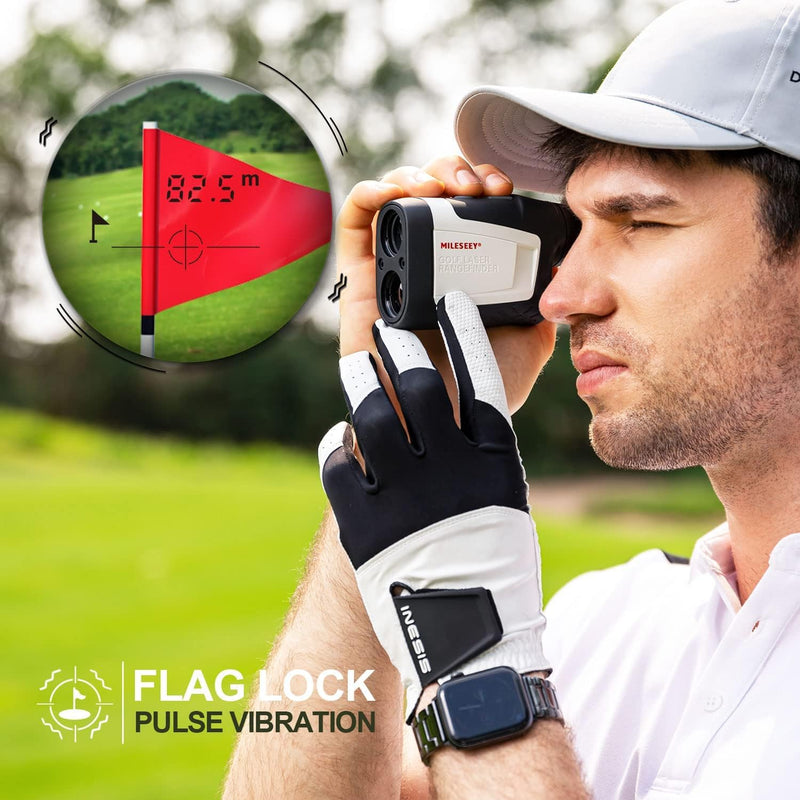 MiLESEEY Entfernungsmesser Golf mit Slope On/Off, 600M Golf Laser Entfernungsmesser mit Flag-Lock un