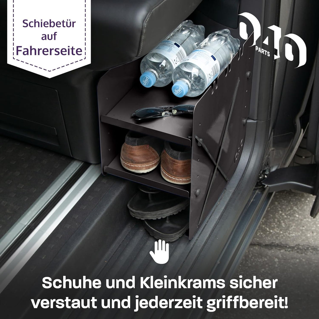 Schuhregal SCHWARZ FAHRERSEITE Zubehör passend für VW T5 T6 T6.1 California Schuhorganizer Schuhtasc