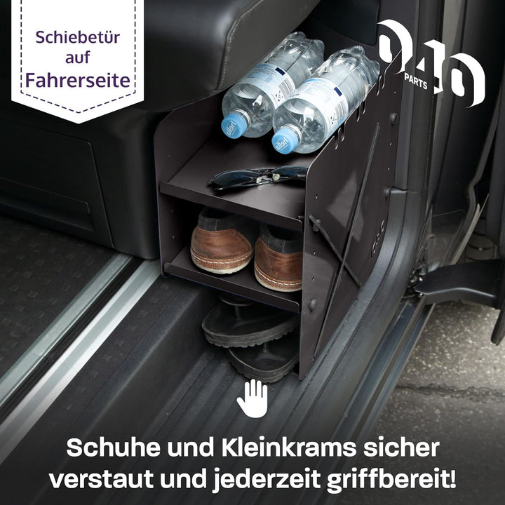 Schuhregal SCHWARZ FAHRERSEITE Zubehör passend für VW T5 T6 T6.1 California Schuhorganizer Schuhtasc
