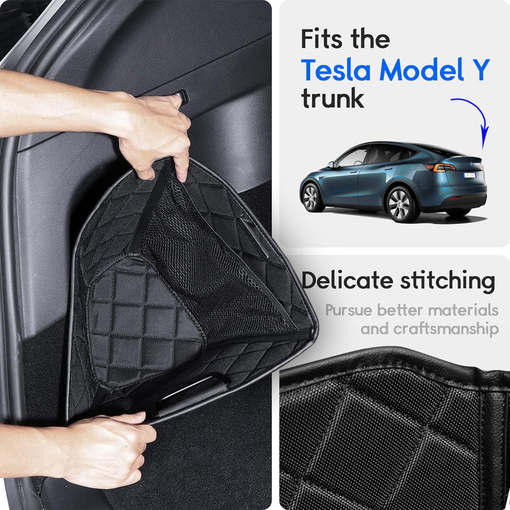 ThinsGo Tesla Model Y Kofferraum-Aufbewahrungsorganizer Kofferraumtaschen Aufbewahrungskörbe Seitenb