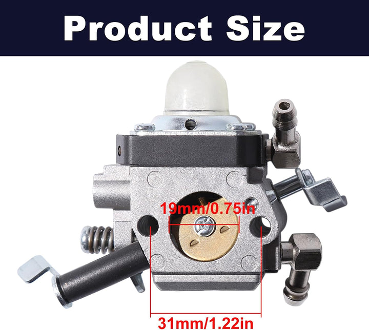 Gubeter Vergaser-Kit, für Wacker Bs50-2 Bs50-2I Bs60-2 Bs60-2I Bs70-2I Motor, für Walbro HDA 242, HD