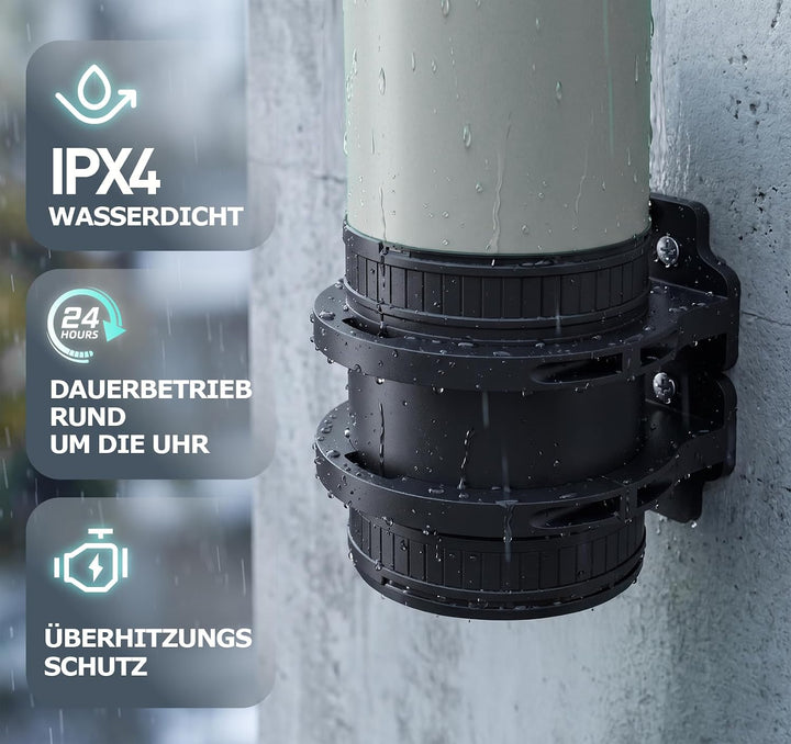 Leise Rohrlüfter mit Feuchtigkeitssensor Temperatursensor Timer, 6 Stufiger Abluftventilator mit Übe