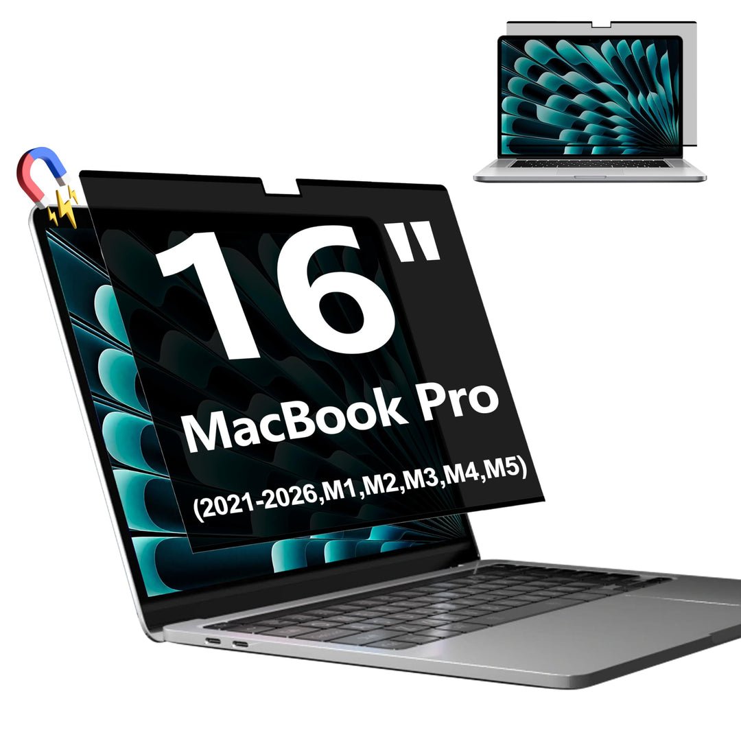 Magnetischer Blickschutzfolie für Macbook Pro 16 Zoll (2021–2026, M1, M2, M3, M4, M5, Pro, Max), Abn