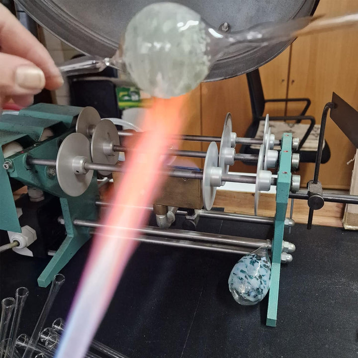 Lauschaer Glas Ostereier aus Glas mit Granulat verschiedene Grössen und Sets mundgeblasen handgeform