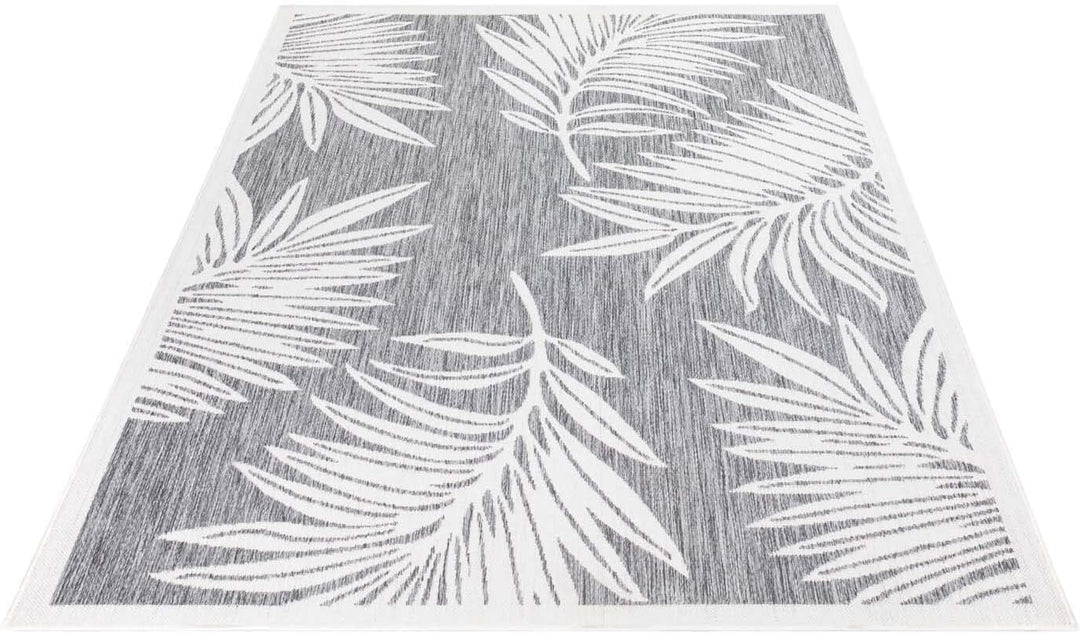 carpet city Outdoor-Teppich Wetterfest Balkon Terrassen - Grau in 160x230 cm - Deko Teppiche Aussen
