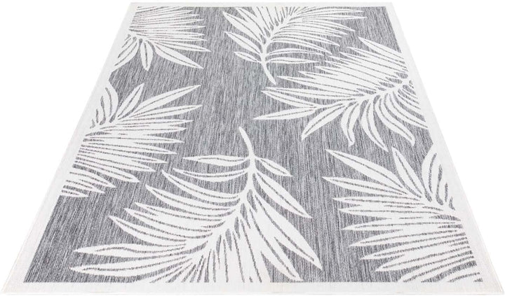 carpet city Outdoor-Teppich Wetterfest Balkon Terrassen - Grau in 160x230 cm - Deko Teppiche Aussen