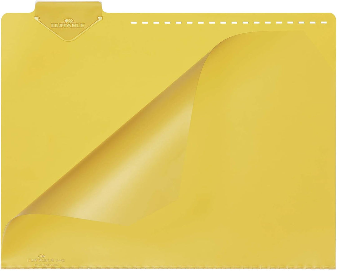 Durable Leitkarte, Belegtasche, 230/240 x 300 mm, mit Rastlochung, 1 Packung à 50 Stück, gelb, 39960