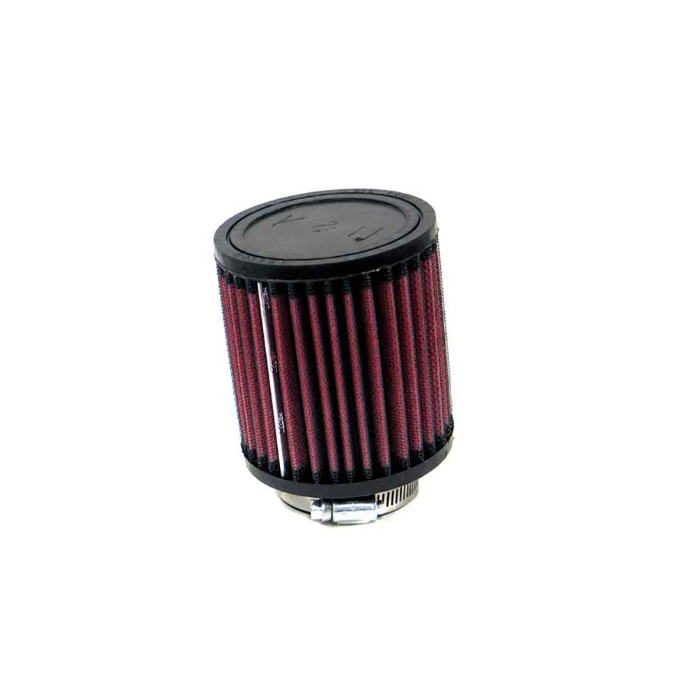 K&N RB-0510 Waschbarer und wiederverwendbarer KFZ und Motorrad Universal Gummi Filter Rot