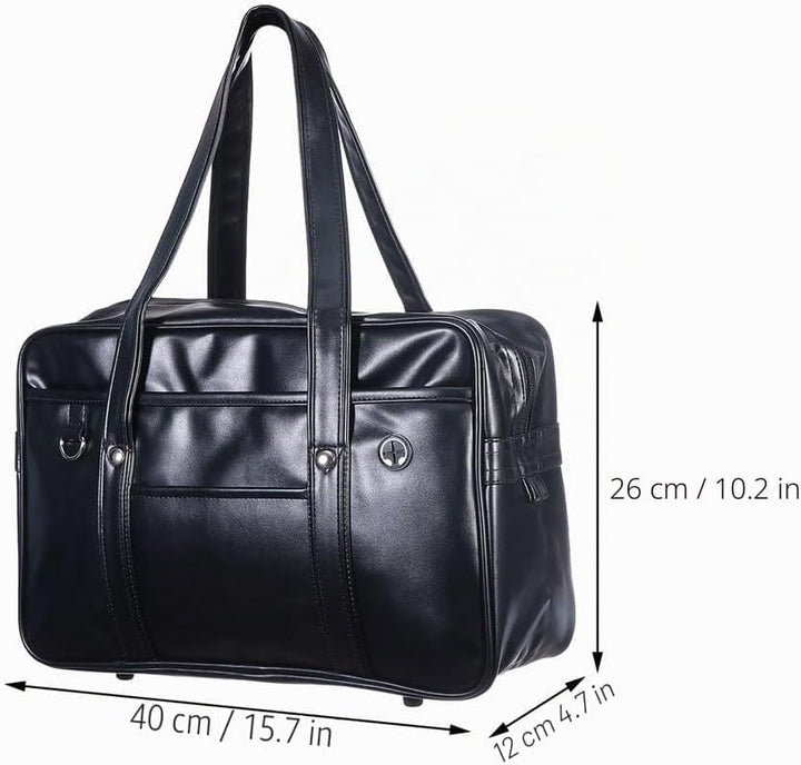 Hemobllo Japanische Uniform Schultertasche Aus Pu – Wasserdichte Einzelschulter-Handtasche Für Damen