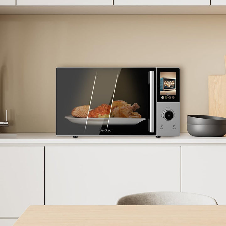 Cecotec Digitale Touchscreen-Mikrowelle mit Grill, 25 l, Convection 2500 Touch, 900 W, Grill 1200 W,