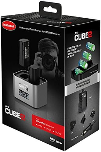 Hähnel ProCube 2 Doppel-Ladegerät für Canon LP-E6, LP-E6n, LP-E6NH / LP-E8 / LP-E17, für Canon
