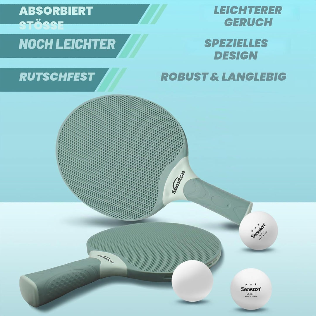 Senston Tischtennisschläger Set, professionelle Tischtennisschläger mit 3 Bällen, Ping Pong Paddel S