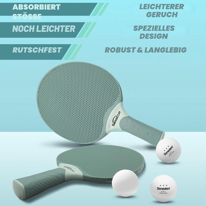 Senston Tischtennisschläger Set, professionelle Tischtennisschläger mit 3 Bällen, Ping Pong Paddel S