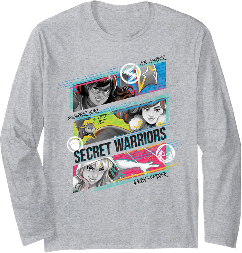 Marvel Secret Warriors Ms. Marvel Squirrel Girl Ghost-Spider Langarmshirt