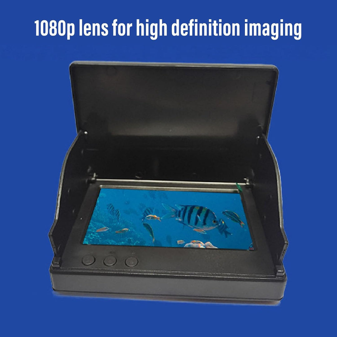 Unterwasser-Angelkamera, 1080P High Definition 4,3 Zoll Sichtbarer Grossbild-Video-Fischfinder mit 2