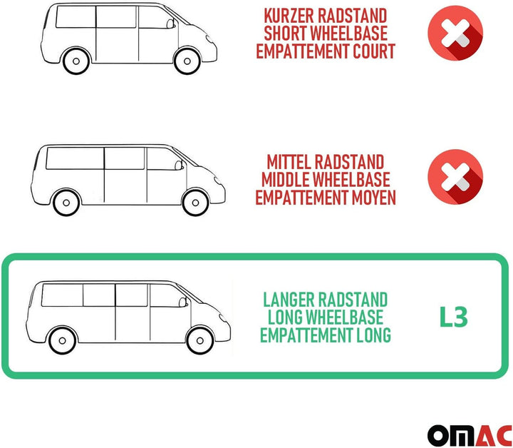 OMAC Ladekantenschutz Stossstangenschutz kompatibel mit Toyota Proace 2016-24 L3 Edelstahl Chrom