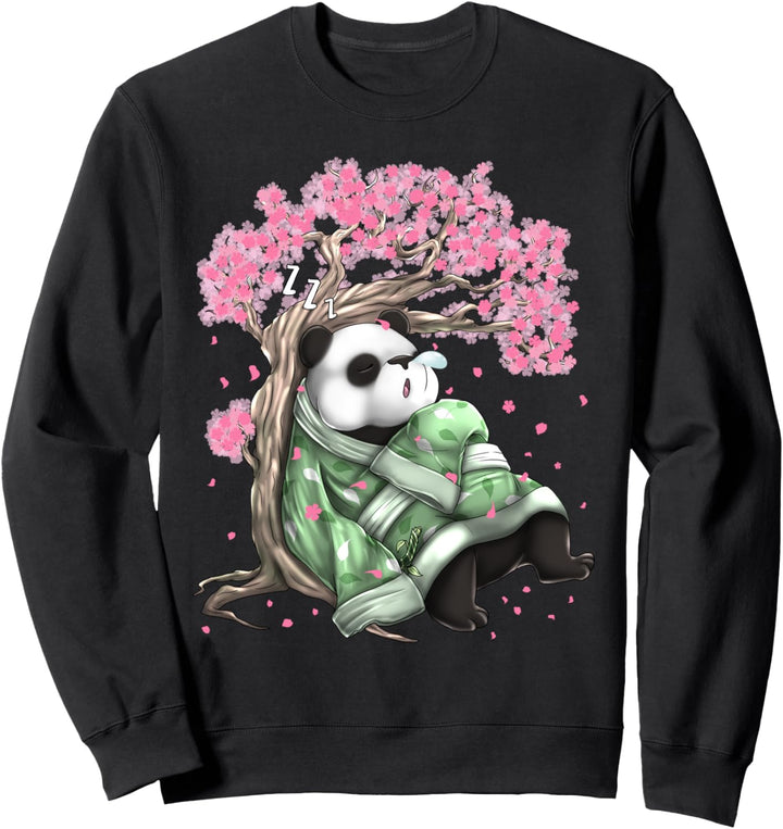 Panda Cherry Blossom Sakura Flower Japanese Art Harajuku Sweatshirt