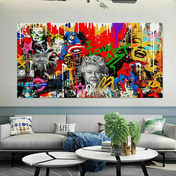 Magic Canvas Art Pop Art Charaktere Leinwandbild 1- teilig Hochwertiger Kunstdruck Wandbilder B8132,