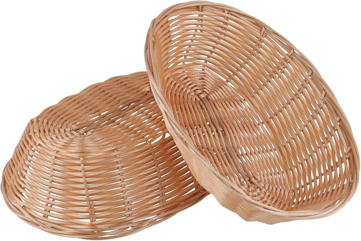 SINJEUN 15 Stück Brotkorb Kunststoff Oval, 23 x 15 x 6,5cm Brötchenkorb Brotkörbchen aus Kunststoff,