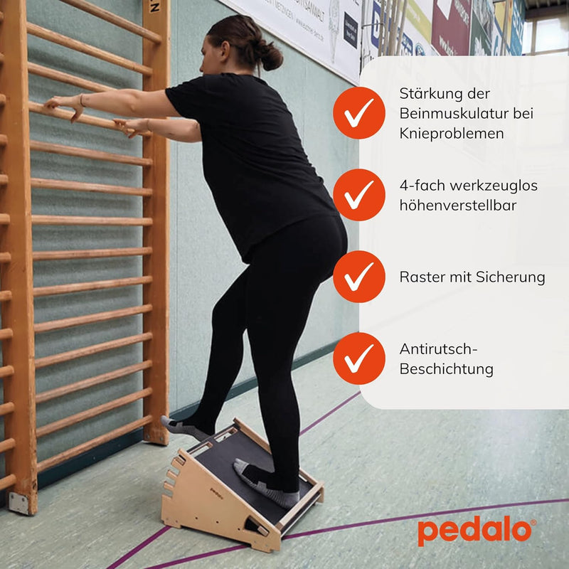 pedalo Kniefit I Wadendehner I Knietrainer I Slant Board I Fusstrainer I Beintrainer I Schrägbrett I