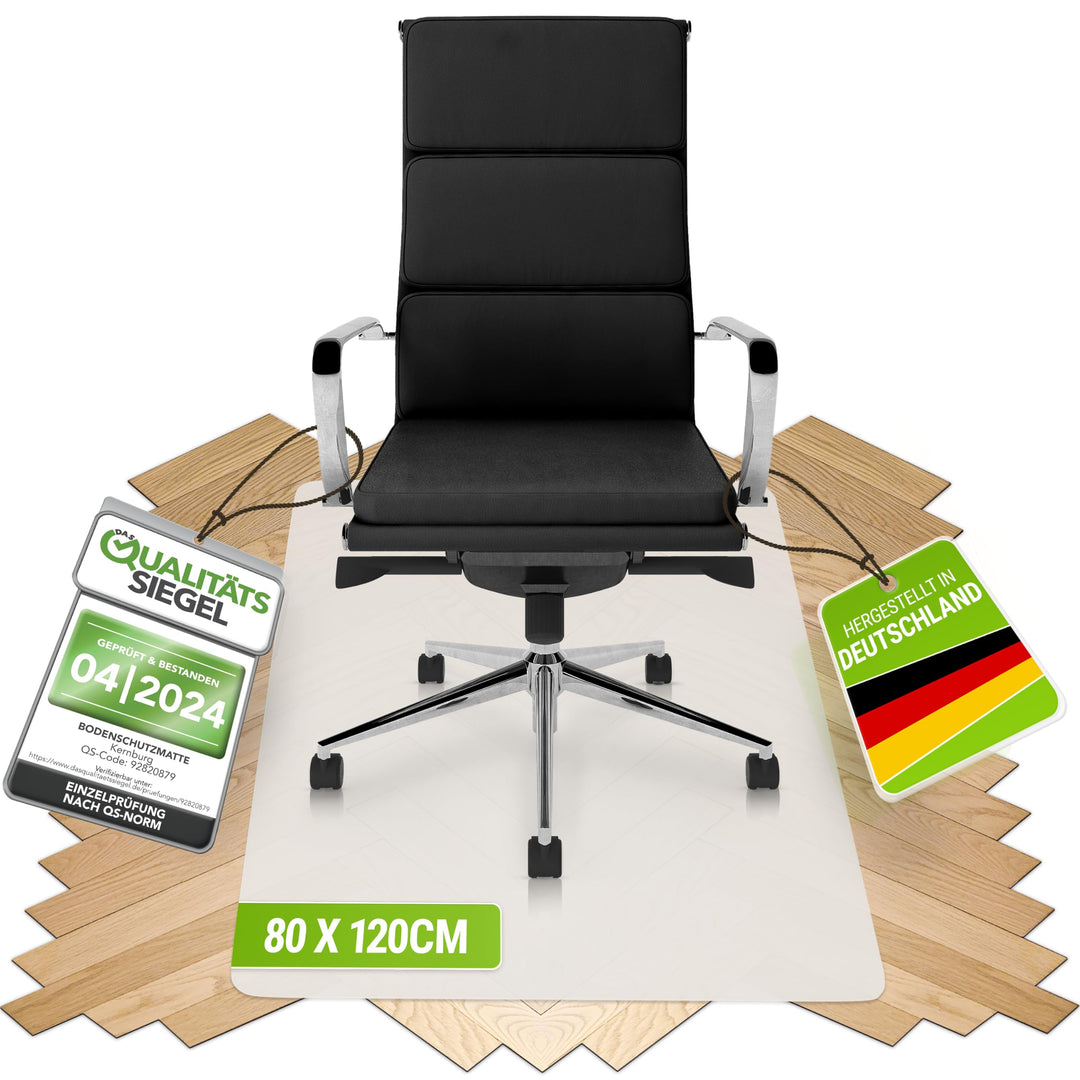 Bodenschutzmatte für Bürostühle – transparente Schreibtischstuhl-Unterlage für Laminat, Parkett &amp; Fl