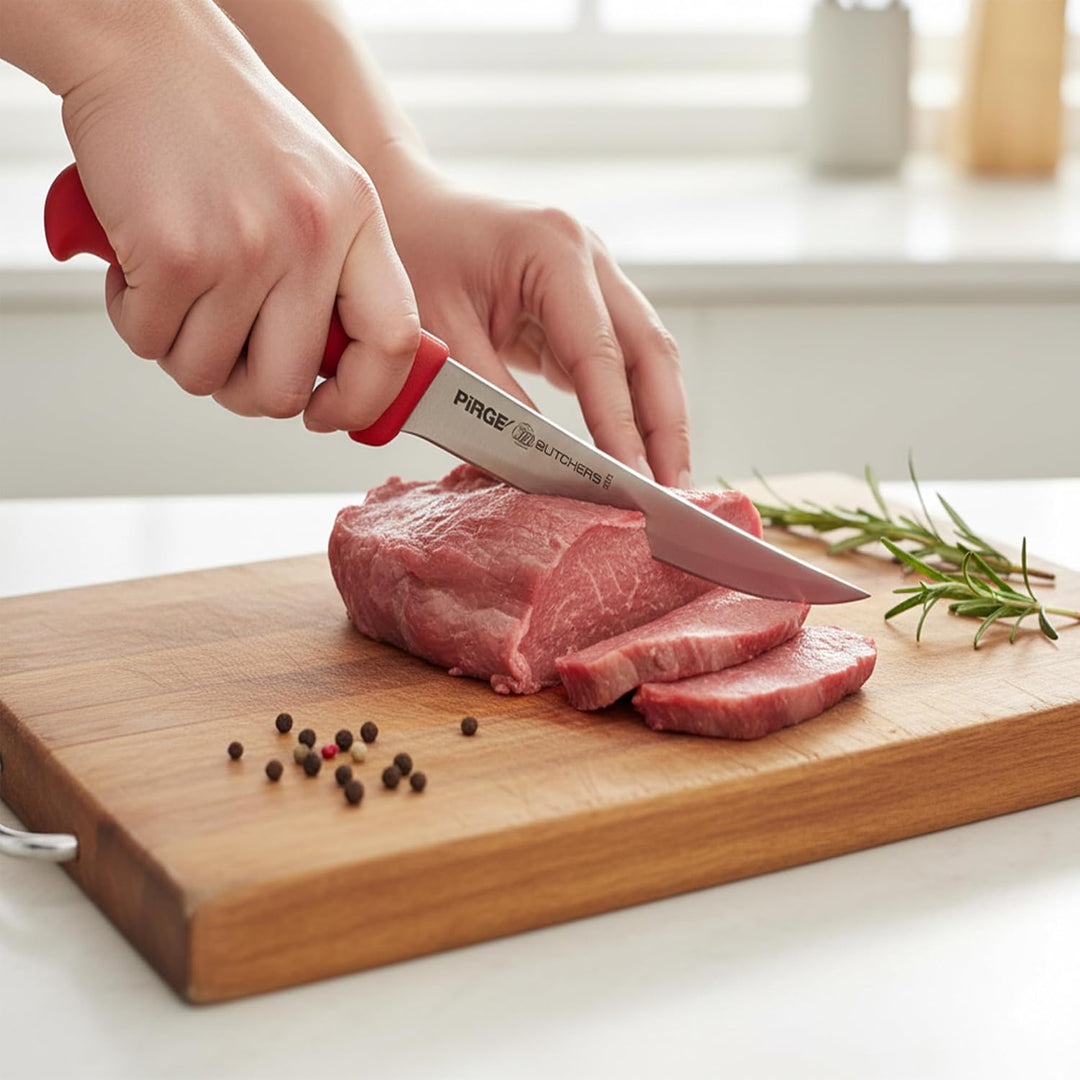 Pirge Butcher's Ausbeinmesser Profi Messer Set 3 TLG - 15 cm und 12,5 cm und 10 cm Ausbeinmesser Set