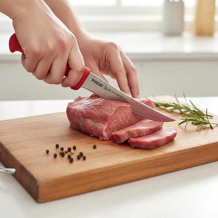 Pirge Butcher's Ausbeinmesser Profi Messer Set 3 TLG - 15 cm und 12,5 cm und 10 cm Ausbeinmesser Set