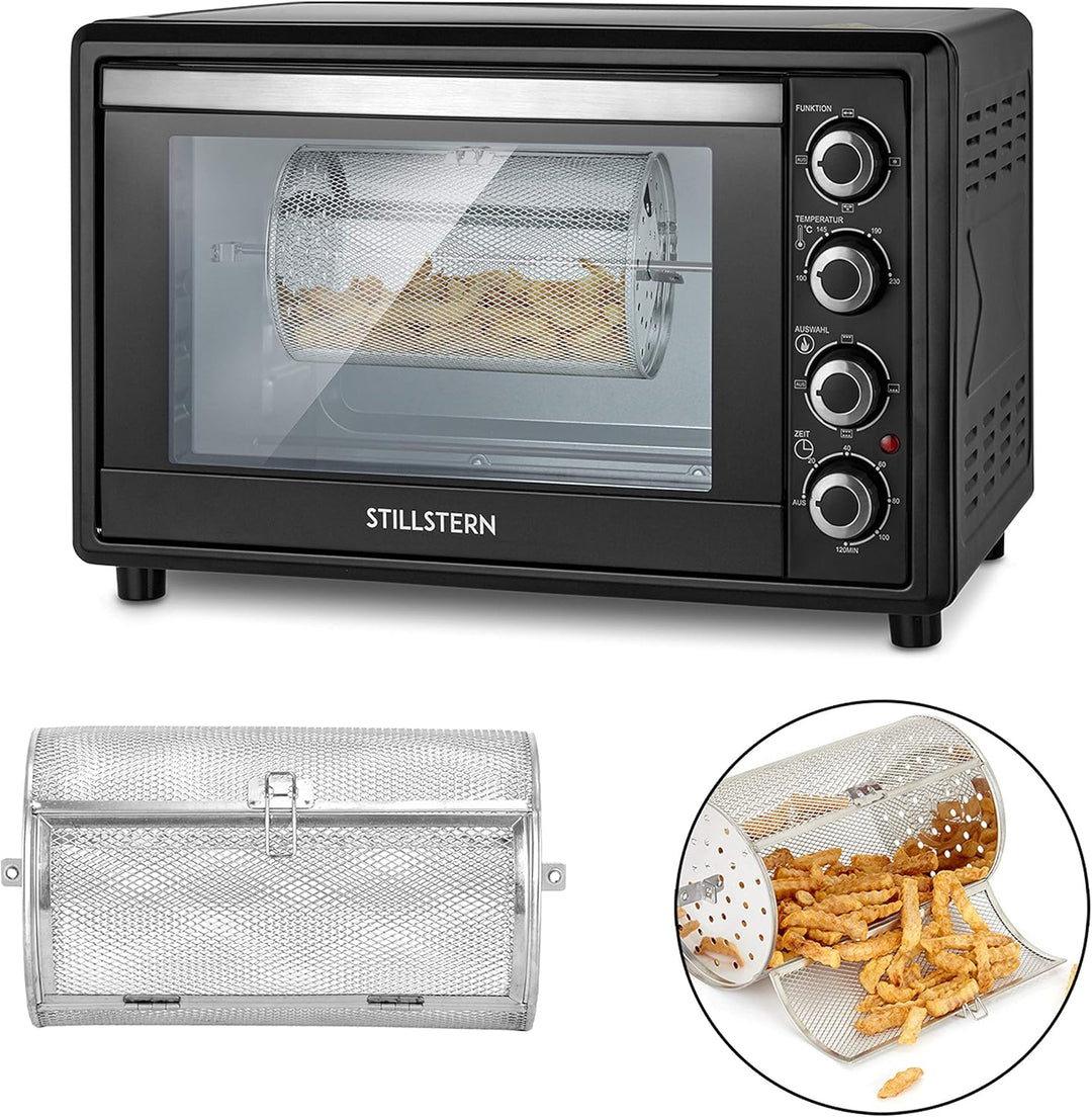 Stillstern Edelstahl Grillkorb für Minibackofen Bratenkorb - 14cm Ø