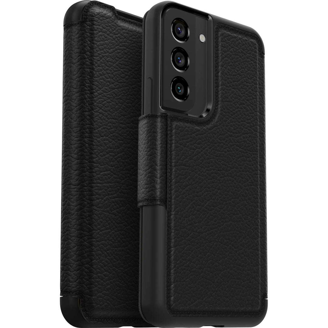 OtterBox Strada Hülle für Samsung Galaxy S22, stossfest, sturzsicher,Premium Lederfolio mit zwei Kar