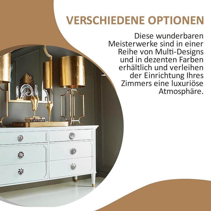 The Boho Street Handgefertigte Keramik-Mehrzweckknöpfe Keramik-Türgriffe im Set-Sortiment (20, Black
