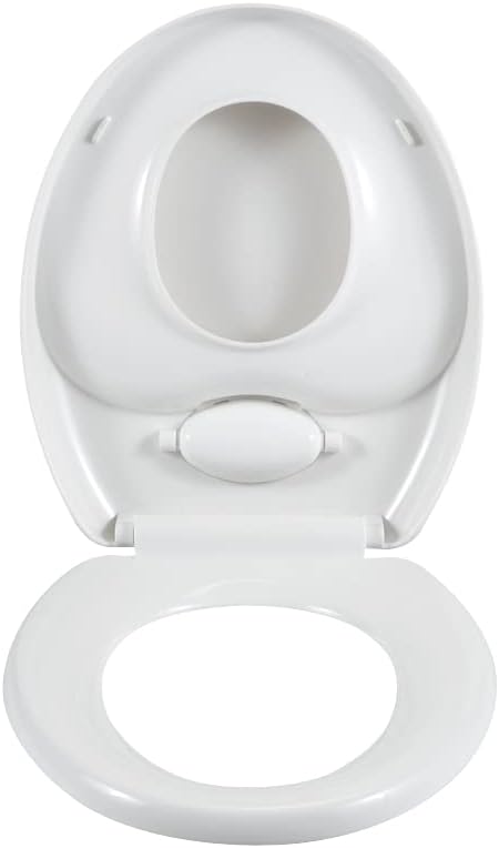 WENKO WC-Sitz Family - Toiletten-Doppelsitz, Absenkautomatik, Fix-Clip Hygiene Kunststoffbefestigung